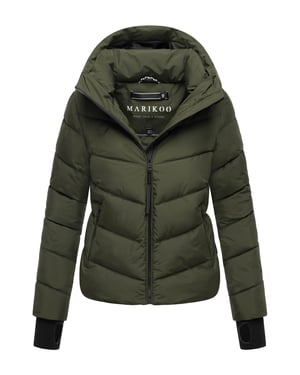 Marikoo dam quiltad jacka Yukanii med huva & feminin passform