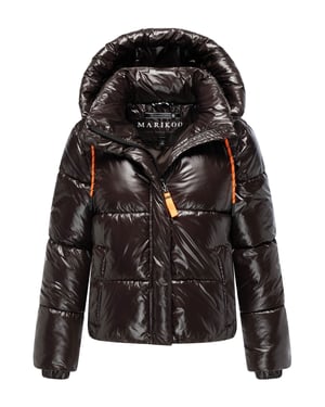 Marikoo dames gewatteerde winterjas Skyraa met capuchon & glanzend design