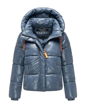 Marikoo dam quiltad vinterjacka Skyraa med huva & glansig design