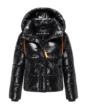 Marikoo dames gewatteerde winterjas Skyraa met capuchon & glanzend design