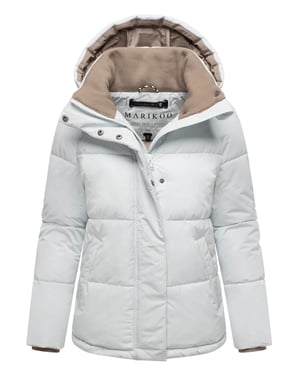 Marikoo dam quiltad jacka Omariaa med colorblock & avtagbar huva