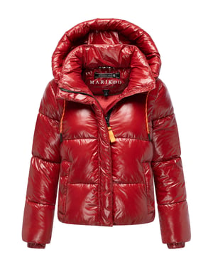 Marikoo dam quiltad vinterjacka Skyraa med huva & glansig design