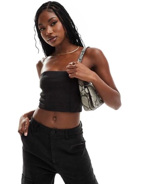 Missyempire acid wash corset top co-ord in grey