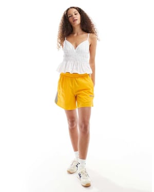 Noisy May ruche detail cami top in white