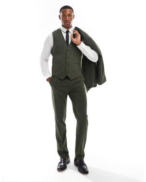 ASOS DESIGN slim suit trouser in khaki
