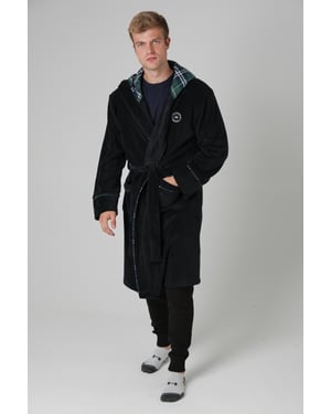 Black Plush Dressing Gown