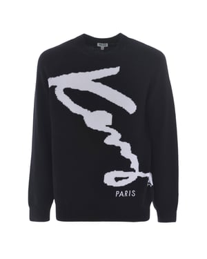 Kenzo Signature Black Knitted Sweater