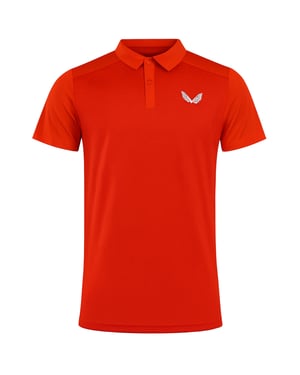 Castore Geo Mens Red Polo Shirt