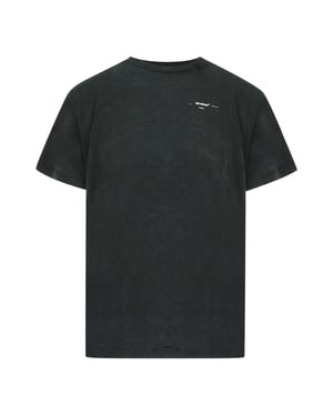 Off-white Scribble Arrow-logo Vervaagd Zwart T-shirt