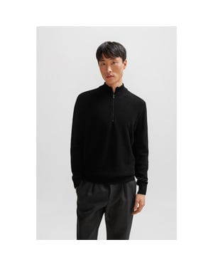 Men's Hugo Boss Ebrando-P Half-Zip Sweatshirt in Black