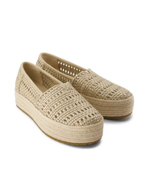 Toms 10021921 valencia basket weave champagne