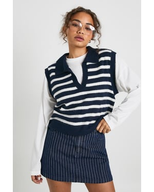 Stripe Denim Skirt