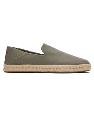 Toms Santiago 10020071 vetiver green canvas 3129