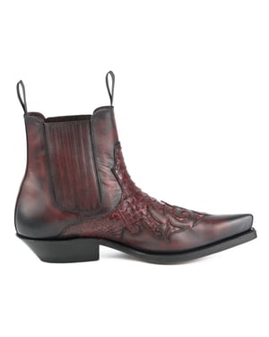Mayura Boots Cowboy laarzen rock-2500-vacuno / rojo-negro