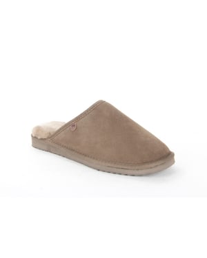 Warmbat Classic moss heren pantoffel (open hiel)