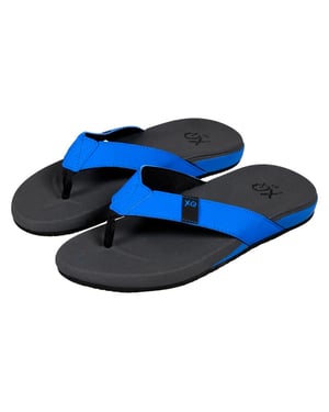 XQ Xq heren teenslippers ergonomisch antraciet/blauw