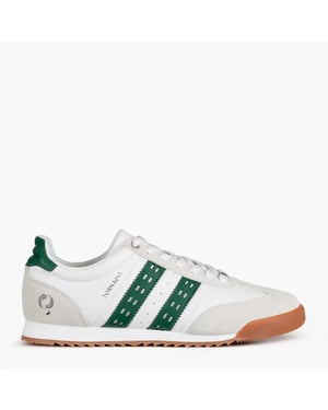 Q1905 Sneaker tornado wit/hardgroen