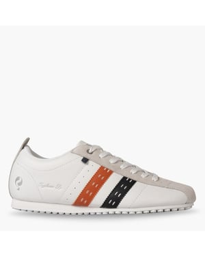 Q1905 Sneaker typhoon sp wit/donkerblauw/oranje