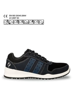 Q1905 Werkschoen sport blauw laag