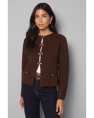 Fitted Double Button Knitted Jacket
