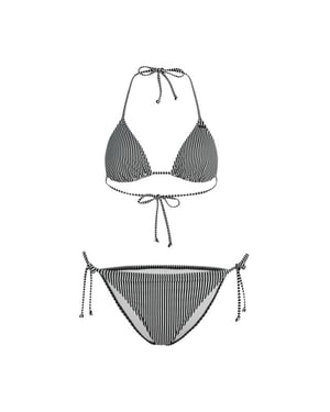 O'Neill Dames bikini set capri bondey zwart/wit gestreept