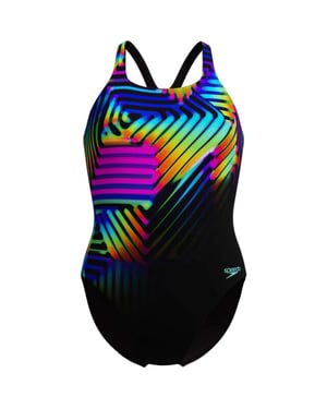 Speedo Eco+ dig printed medalist bla/yel 003055-18174