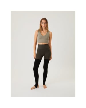 Björn Borg Björn borg sthlm seamless open heel tights – naadloze hoge taille leggings met open hiel in en zwart