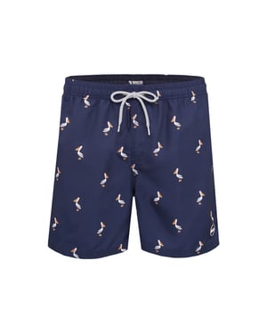 Happy Shorts Zwemshort heren met pelikaan print