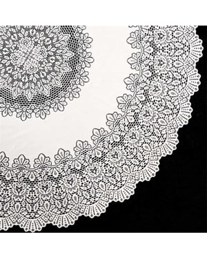 Unique Living | tafelkleed amira vinyl 152cm Ø white