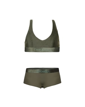 Muchachomalo Meisjes racerback bikini effen