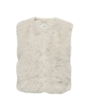 Jacqueline de Yong Jdyora faux fur waistcoat otw sie beige