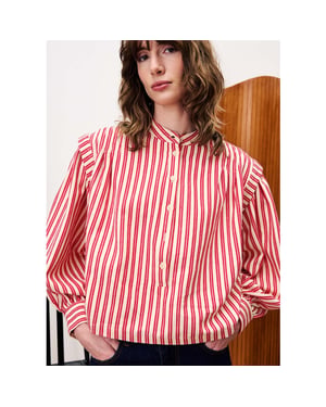 FRNCH Choupette blouse schouderdetails gestreept