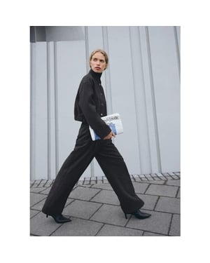 Moss Copenhagen Mschseba pantalon wol donker