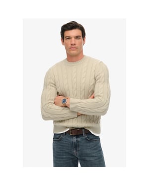 Superdry Mens Jacob Cable Knitwear Jumper