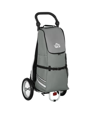 4goodz Homcom 3-in-1 boodschappentrolley winkelwagen fietsaanhanger steekwagen