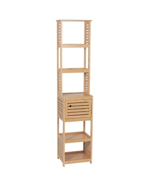 4goodz Hoge badkamerkast trinidad met deur en 5 legplanken 30x38x170 cm -