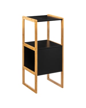 5Five Natureo halfhoge badkamerkast 33x33x80 cm zwart/