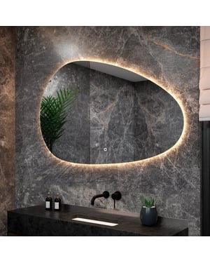 Mirlux Badkamerspiegel 150x93cm asymmetrisch frameloos