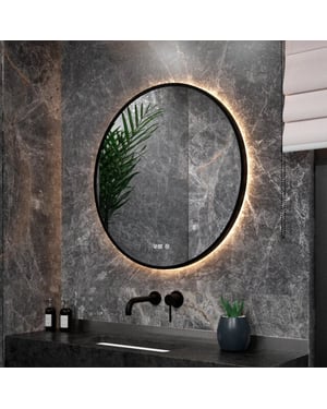 Mirlux Badkamerspiegel 60cm zwart frame