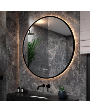 Mirlux Badkamerspiegel 120cm zwart frame