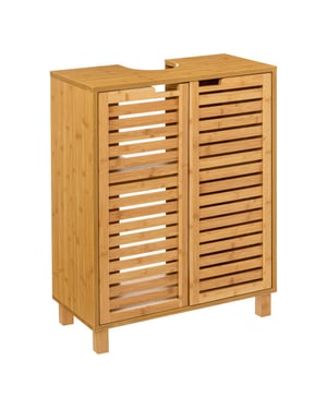 4goodz Sicela wastafelonderkast met uitsparing 28x60x80 cm wastafelmeubel bamboe