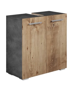 Badplaats Wastafel onderkast jupiter 60 x 30 x 60 cm kastanje met donker