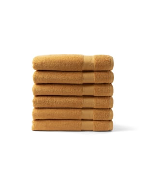 DoubleDry Handdoeken set 70 x 140 cm 6 stuks 100% zacht katoen 500 g/m2 6x