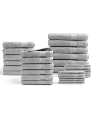 DoubleDry Hotel handdoeken 30-delig set 100% katoen 500 g/m2 zacht &