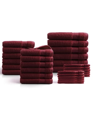 DoubleDry Hotel handdoeken 30-delig set 100% katoen 500 g/m2 zacht &