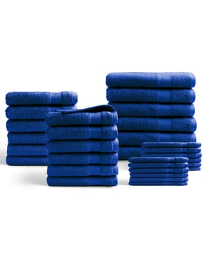 DoubleDry Hotel handdoeken 30-delig set 100% katoen 500 g/m2 zacht &