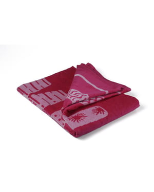 Phlox Strandlaken 100% katoen 1 zijde velour 90x160 summer fuchsia