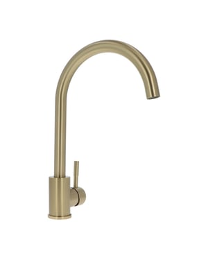 Luzzo ® iseo keukenkraan brushed brass rvs mengkraan keuken -