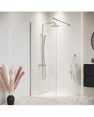 Badplaats Douchewand florida 70 x 200 cm chroom – inloopdouche 8 mm