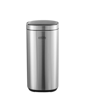 Luzzo ® square sensor prullenbak met ozon filter 30 liter mat zilver